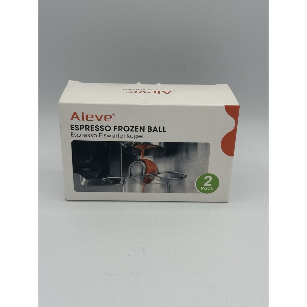 AIEVE 2 Pack Espresso Frozen Ball, Stainless Steel Ice Rock for Coffee NEW